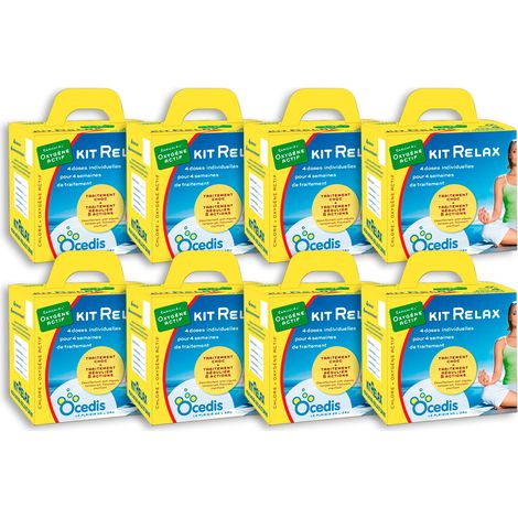 Pack 8 mois traitement oxygène actif – Kit de traitement piscine 30m³ – Désinfection, action anti-algue, clarifiante, stabilisante – Ocedis