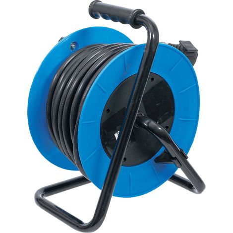 BGS Carrete de cable 15 m 3x1,5 mm² 4 enchufes IP 20 3000 W - 3360 (1/2)