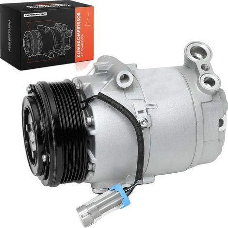 Compresseur de climatisation, diamètre de poulie 105 mm, tension 12 V, quantité d'huile 100 ml, réfrigérant R134a, compatible avec plusieurs applications de véhicules (1/5)