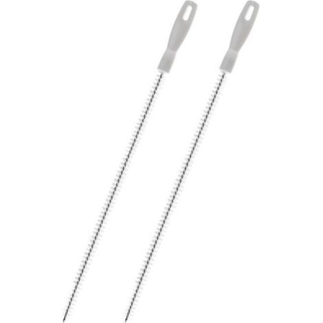 Lot de 2 Brosse de nettoyage, Flexible, Nylon et métal, 45 cm, Pour éviers et toilettes (1/5)