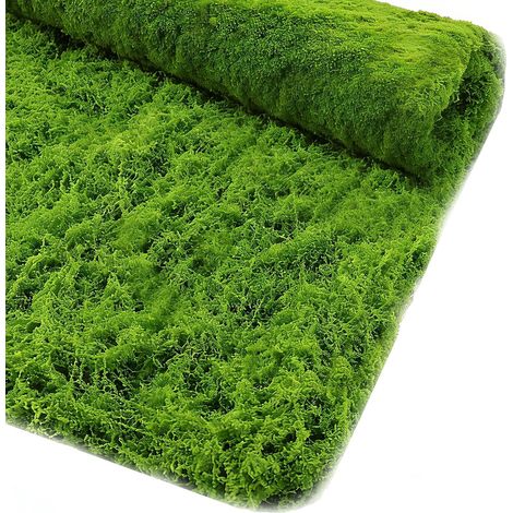 Mousse artificielle à décorer - 100 x 100 cm - Tapis en mousse - Vert - Fausse mousse verte - Pour mur, crèche, bricolage, modélisme, aquarium, décorations de vacances (1/5)