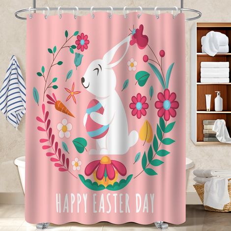 Rideau polyester pour douche 180x180 dessin rideau étanche pour ambiance spa à domicile (1/5)