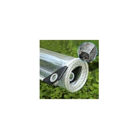 Bâche Industrielle Bâche Transparente avec œillets, Bâche Transparente en Plastique Imperméable 0.35mm, Couverture De Feuille De Toit De Terrasse De Pergola en PVC Durable 360g/m² - 1.9x1.9m (1/5)