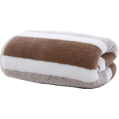 Ensemble de serviettes de bain larges et peu profondes en polaire corail imprimée, absorbantes, pour sécher les cheveux. Cadeau idéal. (1/5)