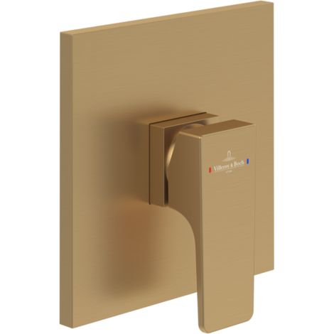 VILLEROY ET BOCH Architectura Square Brushed Gold mezclador mecánico empotrado (1/4)