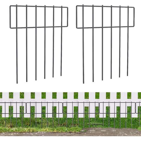 Recinzione per protezione animali, 10 pannelli, 4233 cm, recinzione decorativa da giardino, confine per cani (1/5)