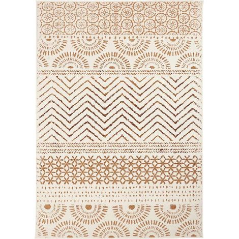 Tapis berbère motif ethnic 240x330 crème LYN1 ORIENVAG