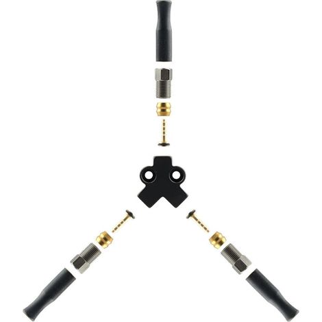 Adaptateur de Frein hydraulique, Bloc de Distribution de connecteur répartiteur hydraulique en Aluminium pour système de Conduite de Frein de vélo/Moto (45) (1/5)