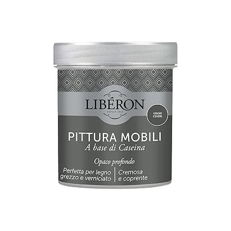 LIBERON - PITTURA MOBILI A BASE DI CASEINA OPACO PROFONDO GRIGIO CENERE 500ML (1/3)