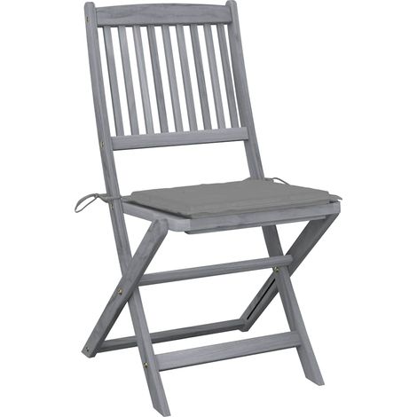 Maison Exclusive - Klappbare Gartenstühle 4 Stk. mit Kissen Massi