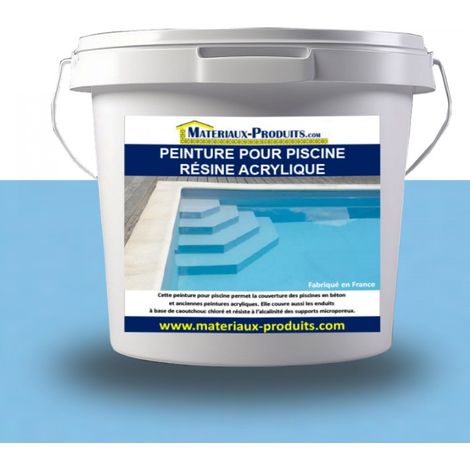 Peinture pour piscine résine Acrylique - 5 L Bleu Piscine - MATPRO