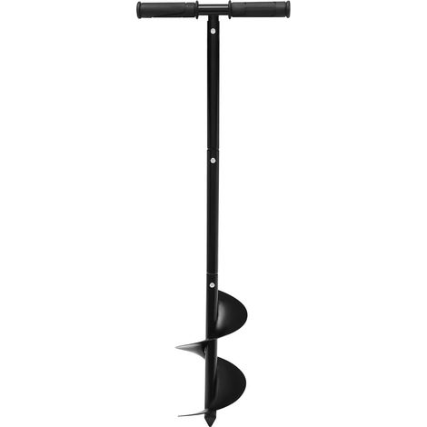 Garden Hole Digger Auger 6" Earth Auger Drill with Handle, 15 x 85cm Bit Manual Garden Planter Spiral Post Soil Hole Digger Manual Garden Hole Digging Drill Bit for Loose Soil and Garden Sand