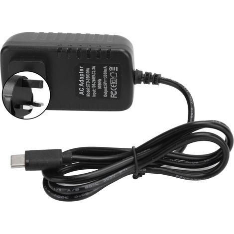Alimentation pour Raspberry Pi 4B 5V 3A, adaptateur secteur TypeC, chargeur, fournitures informatiques 100-240V (prise britannique)
