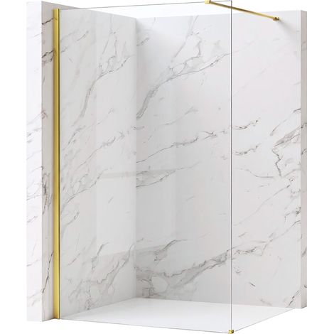 Paroi De Douche Rea Flexi Transparent Gold 110
