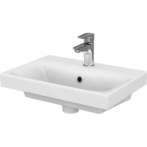 Cersanit Moduo - Lavabo 50x35 cm, avec trop-plein, trou pour robinetterie, blanc K116-008 (1/3)