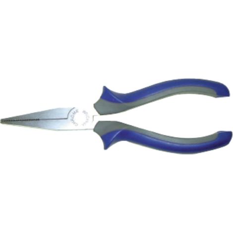ORECA - PINZA CON BECCHI PIATTI - MANICOBICOLORE BLU/GRIGIO CON FINITURA SATINATA - 160MM