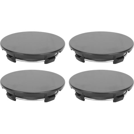 Capuchons de Centre de Roue, 4 Pièces 70 Mm OD 60 Mm ID en ABS à Clipser avec Style Lumineux, pour Berline et SUV, Protection de Roue (Noir) (1/5)