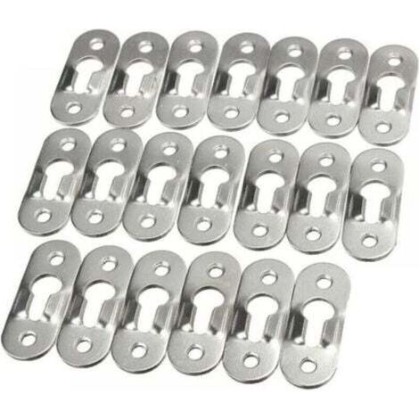 50 PièCes Trou De Serrure En MéTal Attache Invisible Cintres De Trou Serrure Metal Peinture Attaches Trou Cintres De Trou De Serrure En MéTal Fixation Pour Cabinet Miroirs Cadres Photo Armoires (1/4)