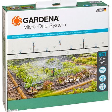 GARDENA Micro-Drip System 13450-20 Bewässerungs-Komplettset 13 mm (1/2") Ø  Gemüse-/Blumenbeet (40 m (1/10)