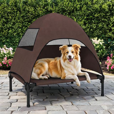 Coussin pour chien surélevé avec auvent démontable en polyester (1/5)