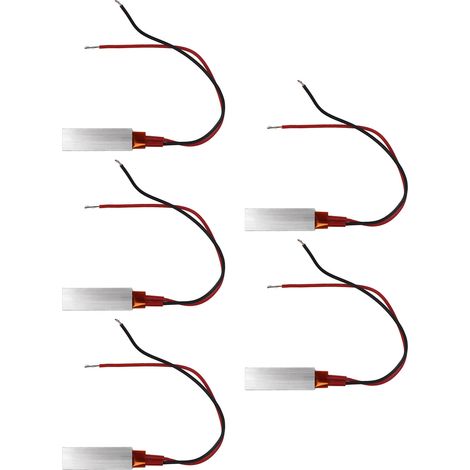 éléments chauffants PTC 220 V 230 °C, plaque thermostatique en céramique, élément chauffant PTC en aluminium, câble rouge et noir