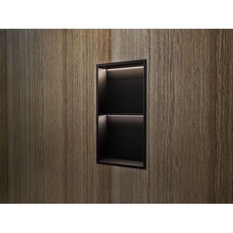 MEDIMEX HOR006/NG MARSHALL Hornacina Con Estante Y Led 33x63 Negro Mate - ref: HOR006/NG (1/2)
