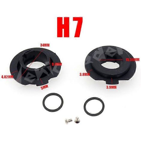 paire de supports adaptateurs pour phares LED de voiture, compatibles avec les douilles H7, H4, H3, H1, H11, H13, H16, 9004, 9005, HB3, 9006, HB4 et 9007. Taille : H7. (1/4)