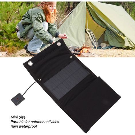 Batterie Solaire Portable 10W 5V Nylon avec USB Monocrystalline Silicium et Design Pliable pour Activités Outdoor (1/5)