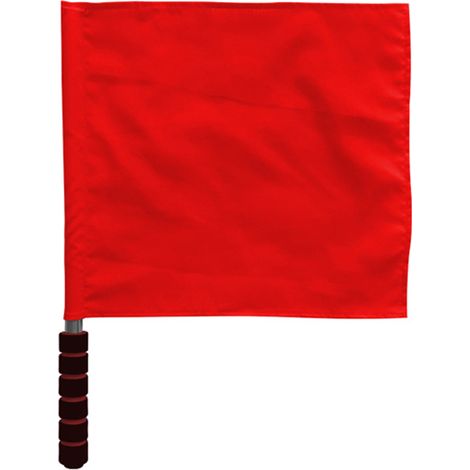Drapeau d'arbitre en acier inoxydable, drapeau de commandement à main, drapeau de signalisation rouge, poignée en mousse, performance spéciale pour patrouille (1/5)