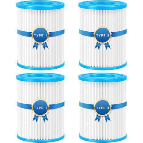 Filter Typ II für 58094, Filter größe 2 geeignet für Steel pro Frame Pool, Familien-Pool,aufblasbarer Pool-Filter (4 Stück) (1/5)