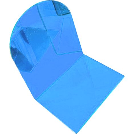 Paar dicke, schwere, dekorative Buchstützen aus transparentem Acryl für Schüler- oder Büroschreibtisch, L-förmig, blau, rutschfest (1/5)