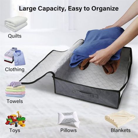 Sac de Rangement, Sous Lit Boite Rangement Sous Lit, Sac Rangement Vetement (1/4)