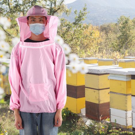Voile de protection pour apiculteurs en extérieur, veste respirante, combinaison d'apiculteur, accessoire rose (1/5)