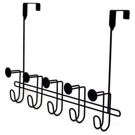 Showerdrape Moretti Black Over Door Storage Hooks