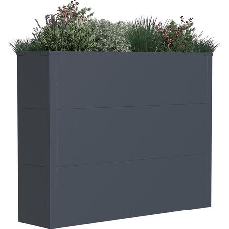 Pflanzkübel - 100 x 25 x 77 cm - Anthrazit - verzinkter Stahl