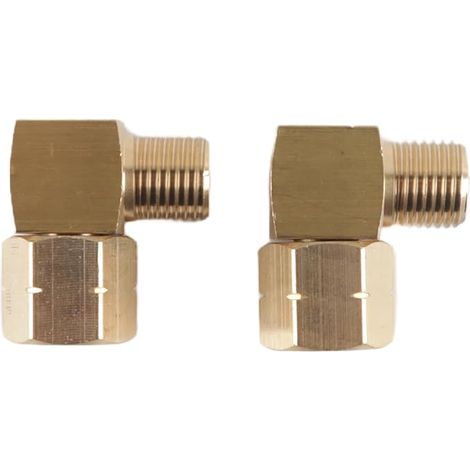 Raccord Coudé À Gaz 90°, 2 Pièces, Connecteur D'angle En Laiton Mâle Gauche 1/4" X Femelle 90° DN8, Cuisinière, GPL (1/5)