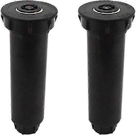 Arroseur de jardin, tête d'arrosage automatique escamotable à turbine, 15 x 5,5 x 5,5 cm, Fontainebleau, lot de 2, noir (1/5)