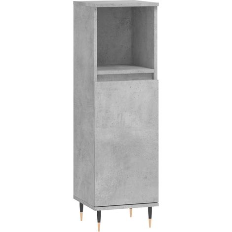 Maison Exclusive - Armadietto Bagno Grigio Cemento 30x30x100 cm Legno Multistrato