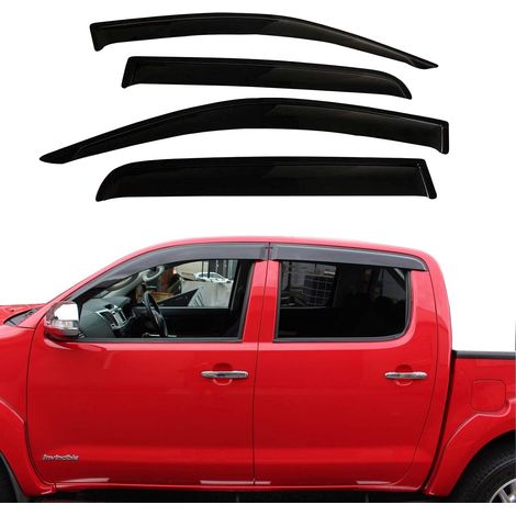 Déflecteurs de Vent pour Hilux 2006-2015 Double Accessoires (1/5)