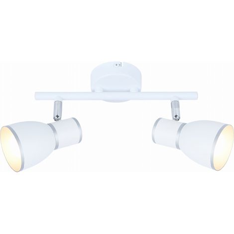 Plafoniera Candellux FIDO 2xE14 metallo bianco/cromo 35cm