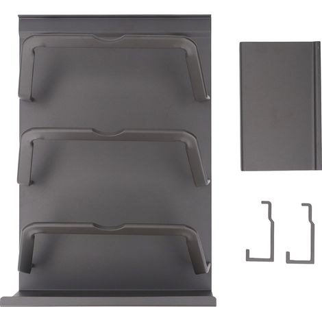 Support mural pour couvercles de casseroles en alliage d'aluminium, structure sécurisée, gain de place, rangement polyvalent pour la cuisine. (1/5)