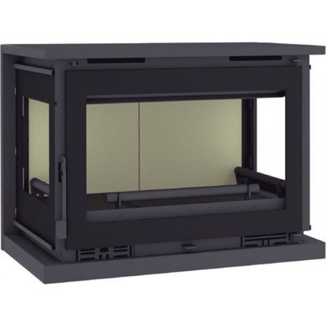 Estufa Leña Para Colgar Cristales a 3 Caras FM Modelo M-173 K INTERIOR DE VERMICULITA. CRISTAL SERIGRAFIADO (1/2)