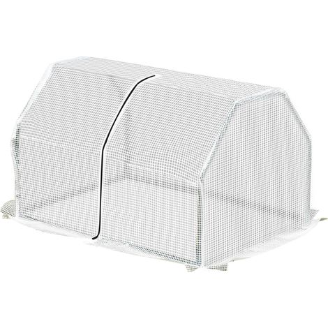 Foliengewächshaus, Mini Gewächshaus, Uv-Beständige Frühbeet, Treibhaus, Tomatenhaus Für Garten Zur Aufzucht, Weiß, 99 X 71 X 60 Cm