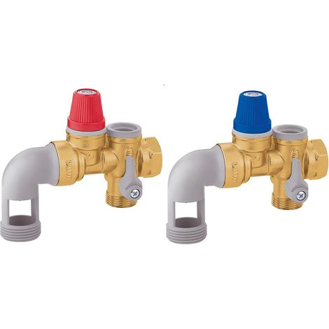 Thermador – Groupe de sécurité coudé 3/4 – Siège laiton – Raccordement 3/4" – Pression maxi 10bar – Protection chauffe-eau jusqu'à 10 kW