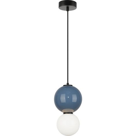 Lampada a sospensione PIEVE blu/bianco LED 5W Ø15cm Italux (1/5)