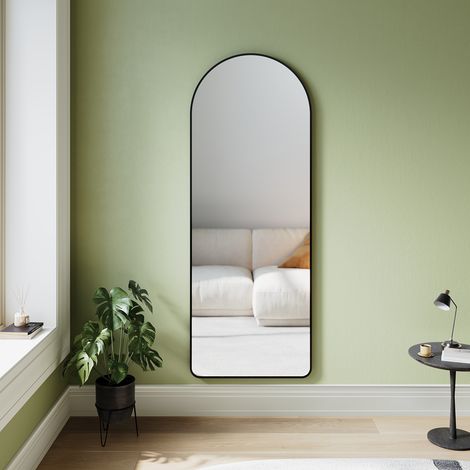 ELEGANT Arch Freestanding Mirrors with Detachable Bracket, Dressing Mirror Fora Variety of Decoration Styles, Wall Hanging or Vertica with Anti-Tilt Function, 1600 x 600 x 28mm (1/5)