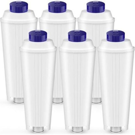 6 x DLSC002 Filters for Delonghi Magnifica S, Dinamica, ECAM, ESAM, ETAM, Primadonna, BCO, EC Series Coffee Machines, Water Filter Cartridges for Delonghi, for Softening Water and Reducing Limestone (1/4)