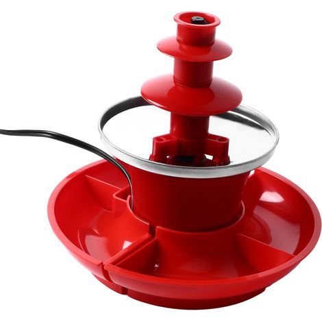 Fontaine à chocolat à trois étages avec mini-chocolats détachables, fondue au chocolat, prise US 110V, idéale pour les fêtes, les soirées jeux, Noël et Halloween. (1/5)