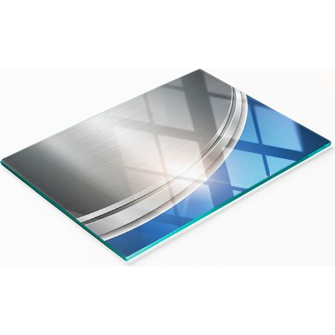 Tabla de cortar de cristal para cocina con textura gráfica decorativa 80x52 cm (1/5)