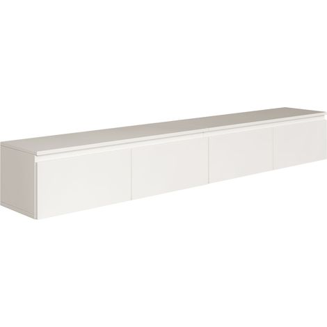 Selsey BEMMI -Mueble de TV suspendido con 2 puertas -200 cm -blanco